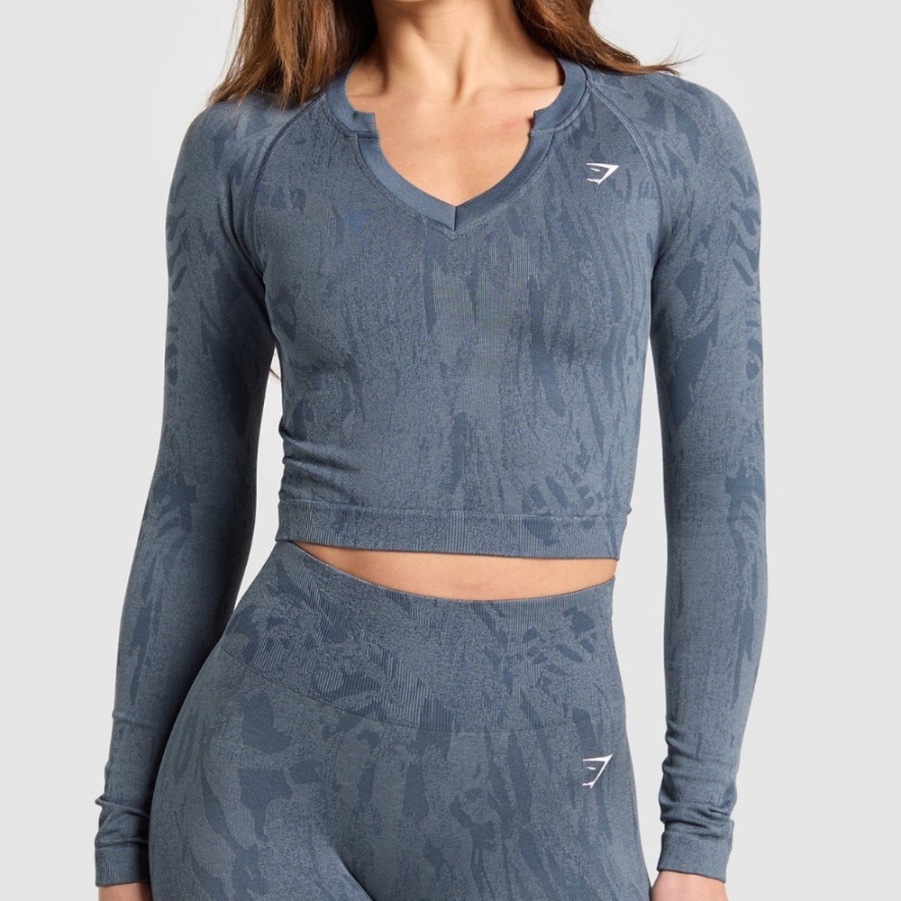 Gymshark Adapt Camouflage Seamless Long Sleeve Top NWT